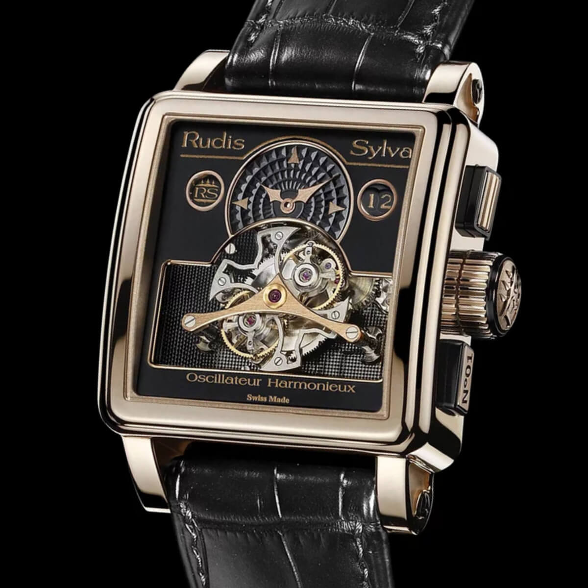 RUDIS SYLVA PINK GOLD MATT BLACK DIAL (RS05-PG-BLK) RUDIS SYLVA PINK GOLD MATT BLACK DIAL (RS05-PG-BLK)