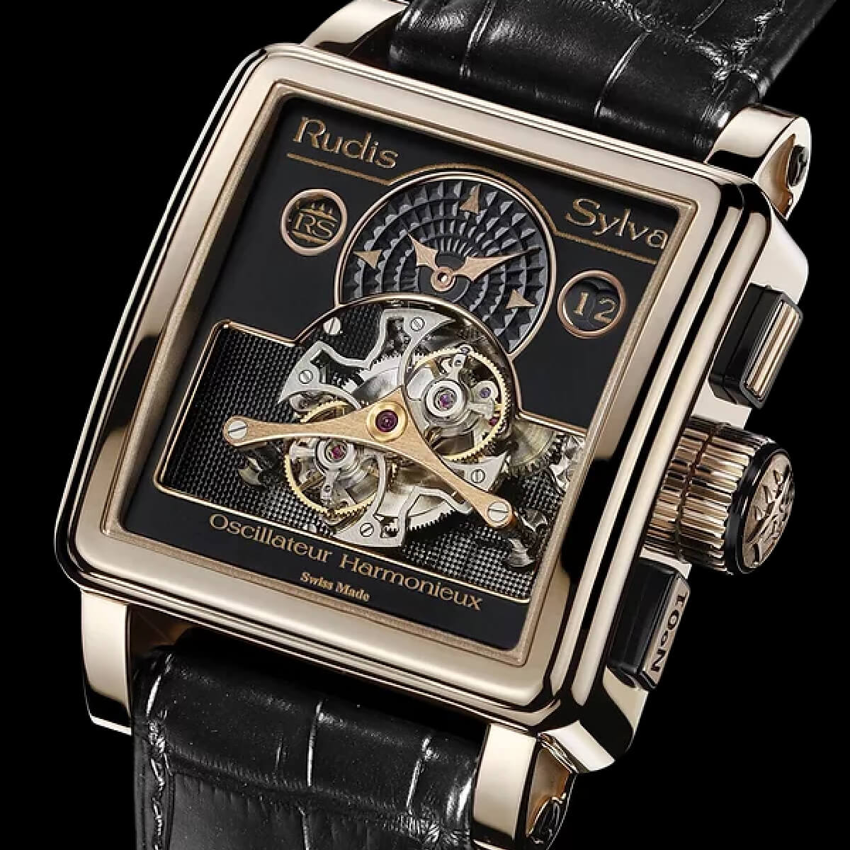 RS05 Pink Gold, Matt Black Dial 03